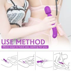   Sex HD Iris - rechargeable 2-motor heated massage vibrator (purple)