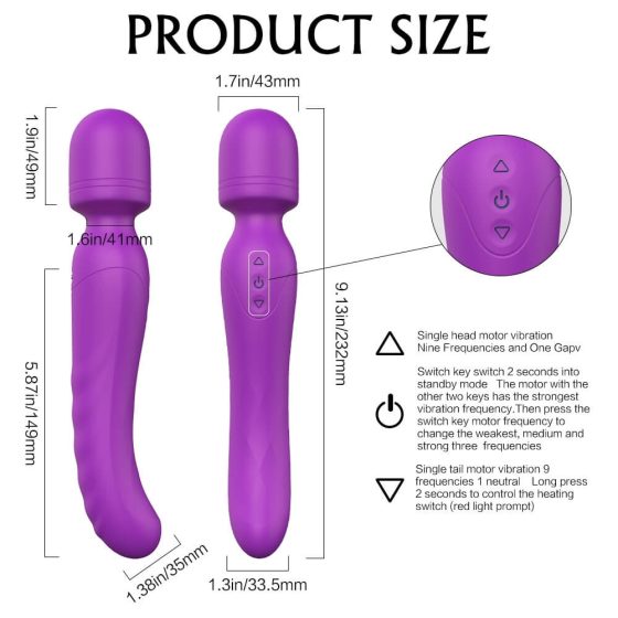 Sex HD Iris - rechargeable 2-motor heated massage vibrator (purple)