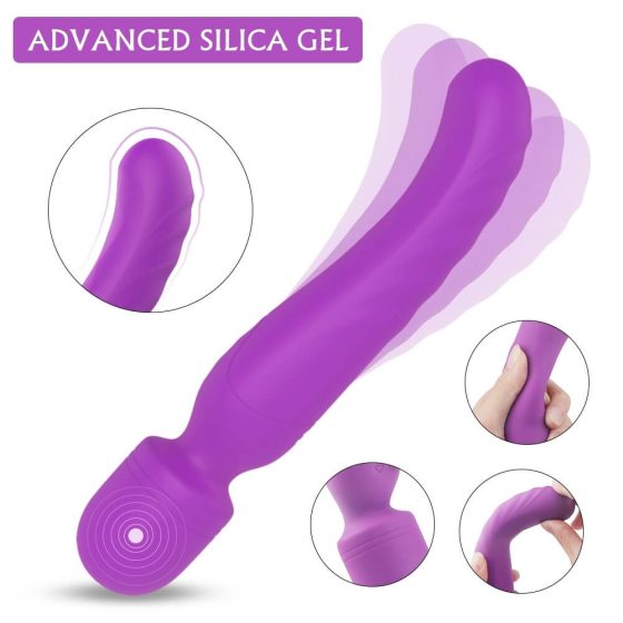 Sex HD Iris - rechargeable 2-motor heated massage vibrator (purple)
