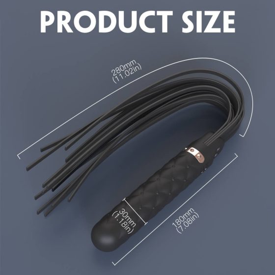 Sex HD Bloody Mary - Rechargeable, waterproof vibrator and whip (black)