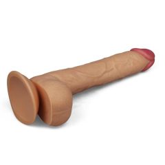   Lovetoy King-Sized - clamp-on, lifelike testicle dildo - 25cm (natural)