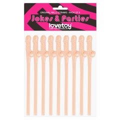 Lovetoy - realistic penis straw (natural)