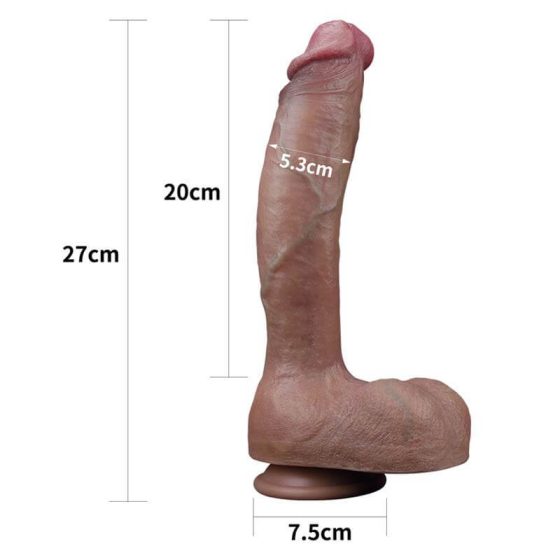 Lovetoy Nature Cock - double layered dildo - 26cm (natural)
