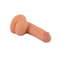 Mr. Rude - clamp-on, testicle dildo - 18cm (natural)