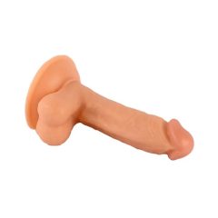 Mr. Rude - clamp-on, testicle dildo - 17cm (natural)