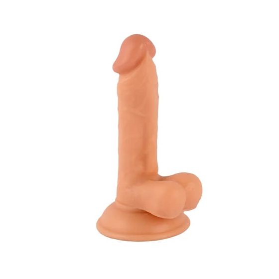 Mr. Rude - clamp-on, testicle dildo - 17cm (natural)