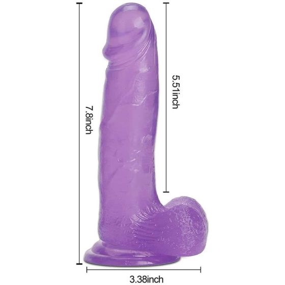 Tracy's Dog Jelly 8 - clamp-on, testicle dildo (purple)