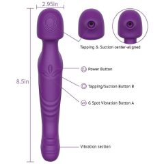   Tracy's Dog Wand - waterproof, rechargeable, pulsating massager vibrator (purple)