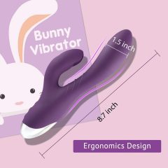   Tracy's Dog Rabbit - waterproof, battery operated clitoral vibrator (purple)