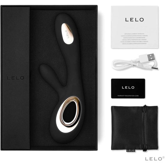 LELO Soraya Wave - cordless vibrator with wand and bobbing arm (black)