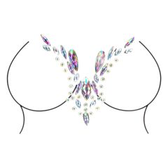 Le Désir Deep V - sparkling cleavage sticker (rainbow)