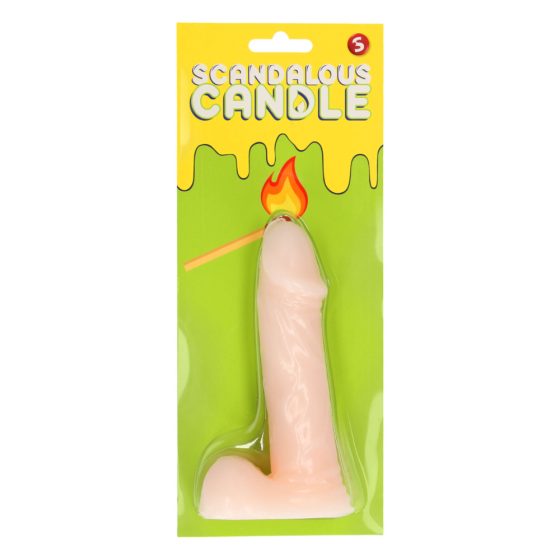 Scandalous - candle - penis with testicles - natural (133g)