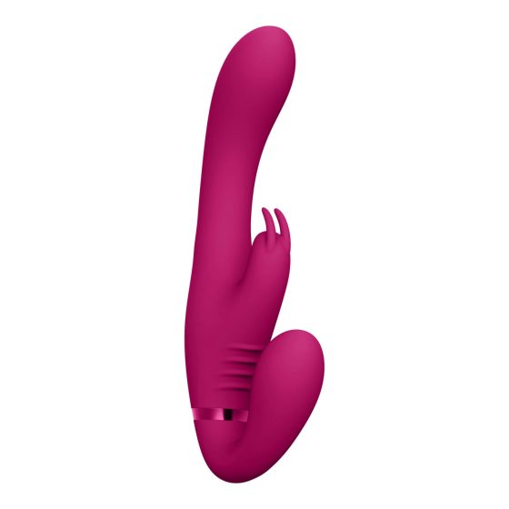 Vive Suki - rechargeable, strapless attachable vibrator with bunny clitoris stimulator (pink)