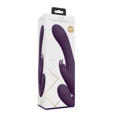   Vive Suki - rechargeable, strapless attachable vibrator with bunny clitoris stimulator (purple)
