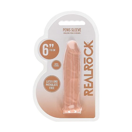 RealRock Penis Sleeve 6 - penis sheath (17cm) - natural
