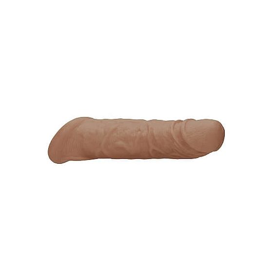 RealRock Penis Sleeve 8 - penis sheath (21cm) - dark natural