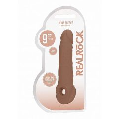   RealRock Penis Sleeve 9 - penis sheath (21,5cm) - dark natural