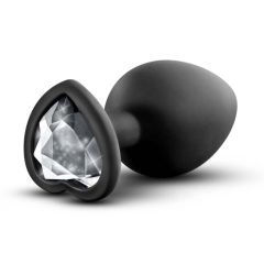   Temptasia M - silver stoned corded anal dildo (black) - medium