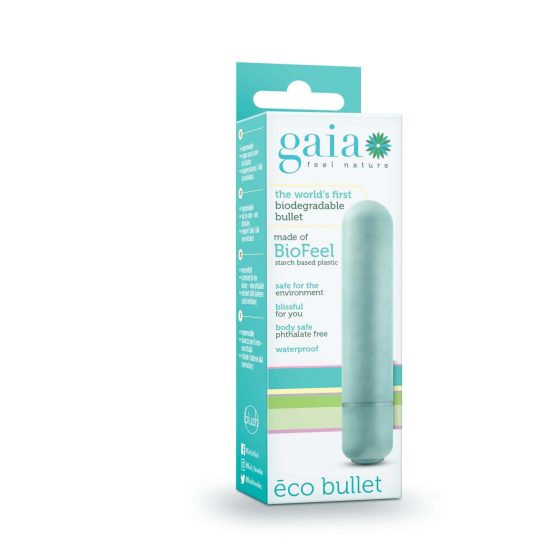 Gaia Eco M - eco-friendly rod vibrator (turquoise) - medium
