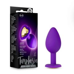 Temptasia S - gold stoned corded anal dildo (purple) - small