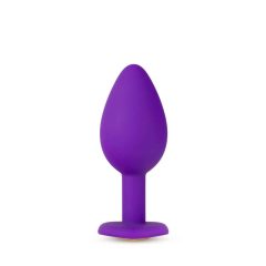 Temptasia S - gold stoned corded anal dildo (purple) - small