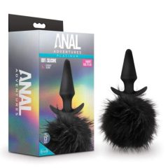   Anal Adventures Platinum - Anal dildo with bunny tail (black)