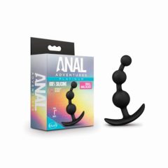 Anal Adventures Platinum - anal beads - small (black)