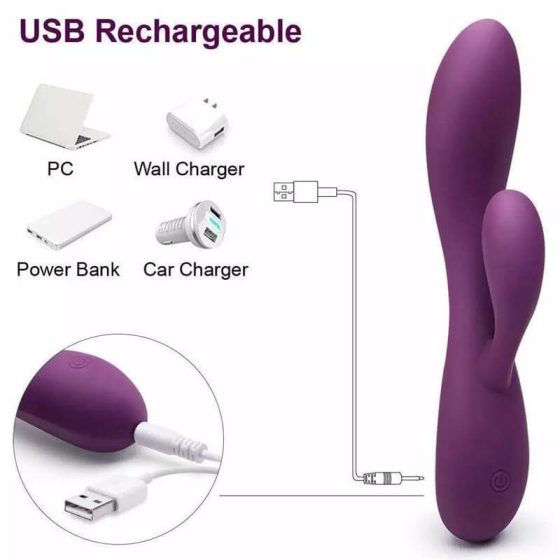 Engily Ross Bacall 2.0 - Rechargeable G-spot Vibrator with Paddles (purple)
