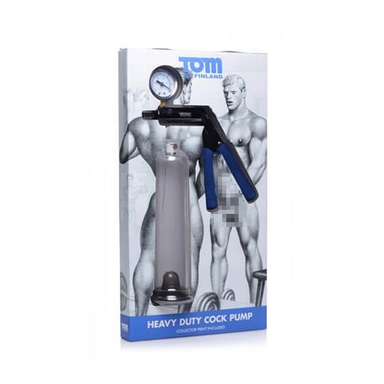 Tom Heavy Duty - penis pump, extra strong, with metal pump cover (translucent)