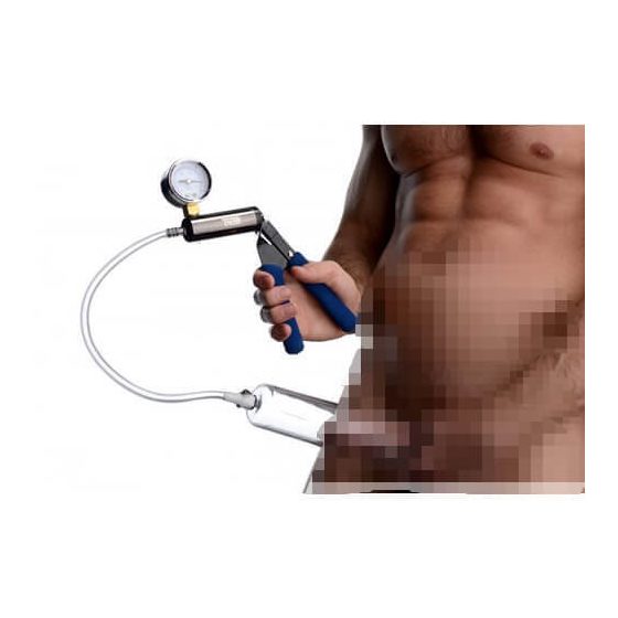Tom Heavy Duty - penis pump, extra strong, with metal pump cover (translucent)