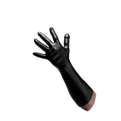 Pleasure Fister - textured fisting gloves (black)