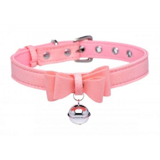 Master Series Golden Kitty - collar with bow and bell (pink)