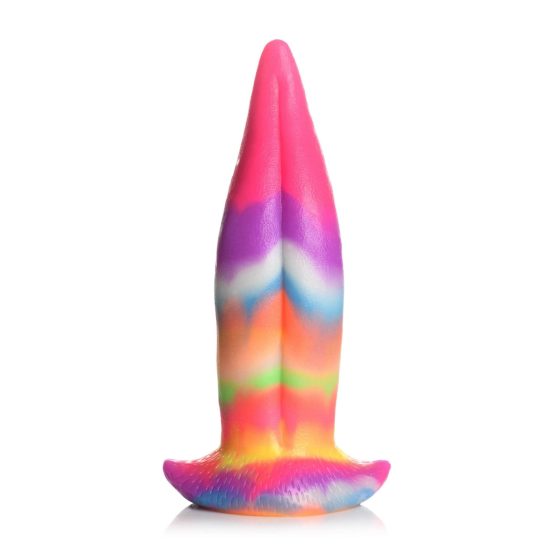 Creature Cocks Tongue - Glowing Silicone Dildo - 21cm (rainbow)