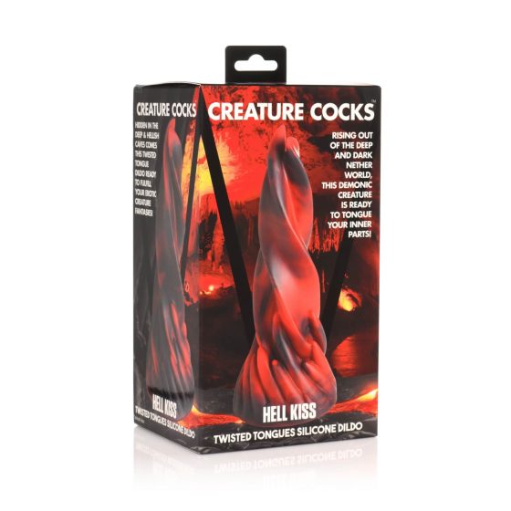 Creature Cocks Hell Kiss - Twisted Silicone Dildo - 19cm (red)