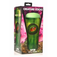   Creature Cocks Raptor - reptile in a faux punch case (black-green)