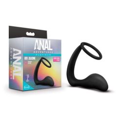   Anal Adventures Platinum - Anal dildo with penis ring (black)
