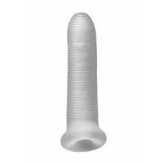 Fat Boy Micro Ribbed - Penis Sheath (17cm) - Milk White