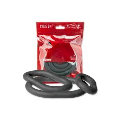 Perfect Fit Ultra Wrap - thick penis ring set - black (3pcs)