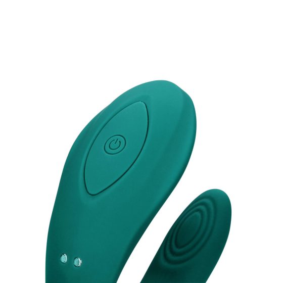 Loveline - Rechargeable, waterproof, radio-controlled vibrator (green)