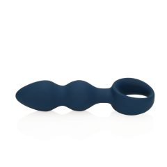 Loveline - Anal dildo with grip ring - large (blue)
