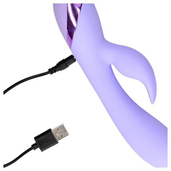 Loveline - Rechargeable bunny vibrator with tickle lever (purple)