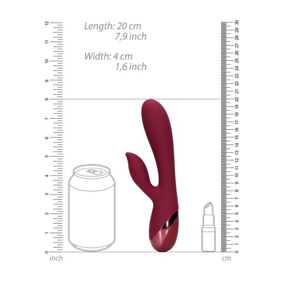 Loveline - cordless vibrator with spike (burgundy)