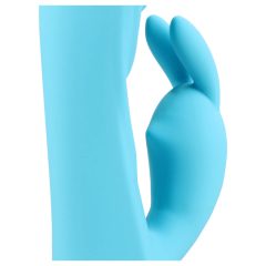   Loveline - battery-operated, waterproof, bunny vibrator with tickle lever (blue)