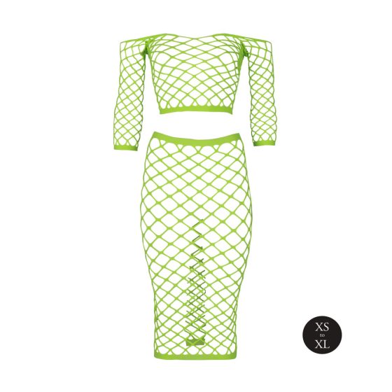 Ouch! - fluorescent mesh skirt and top (neon green)