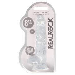 REALROCK - translucent lifelike dildo - clear (19cm)
