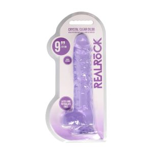 REALROCK - translucent lifelike dildo - purple (22cm)