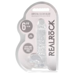 REALROCK - translucent dildo - clear (15cm)