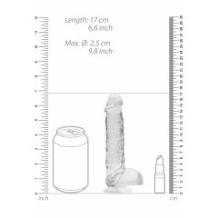 REALROCK - translucent dildo - clear (15cm)