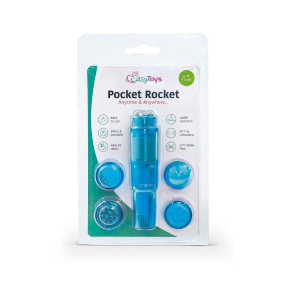 Easytoys Pocket Rocket - vibrator set - blue (5 pieces)