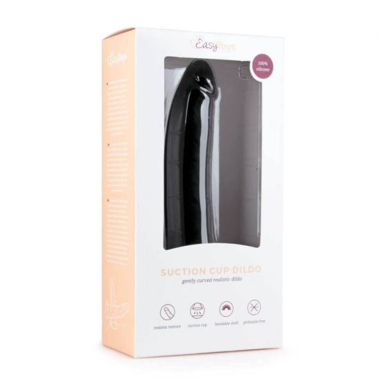 Easytoys - 100% silicone dildo (21cm) - black